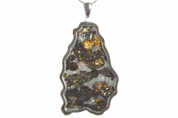 Sericho Pallasite Meteorite Pendant - Kenya #364120